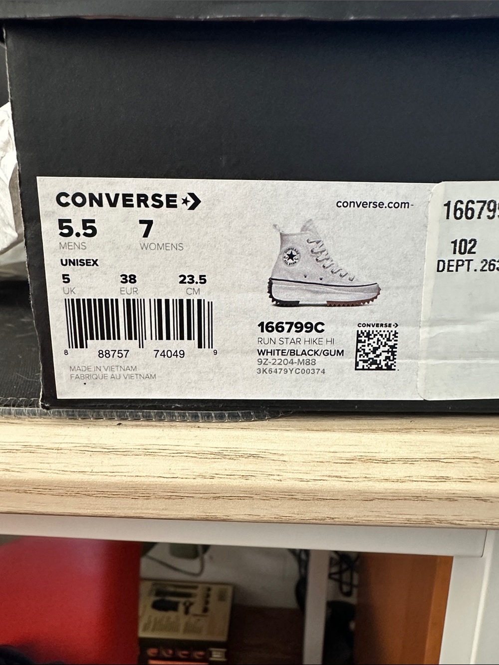 Converse White Platform High-Top Sneakers - Picture 5 of 5